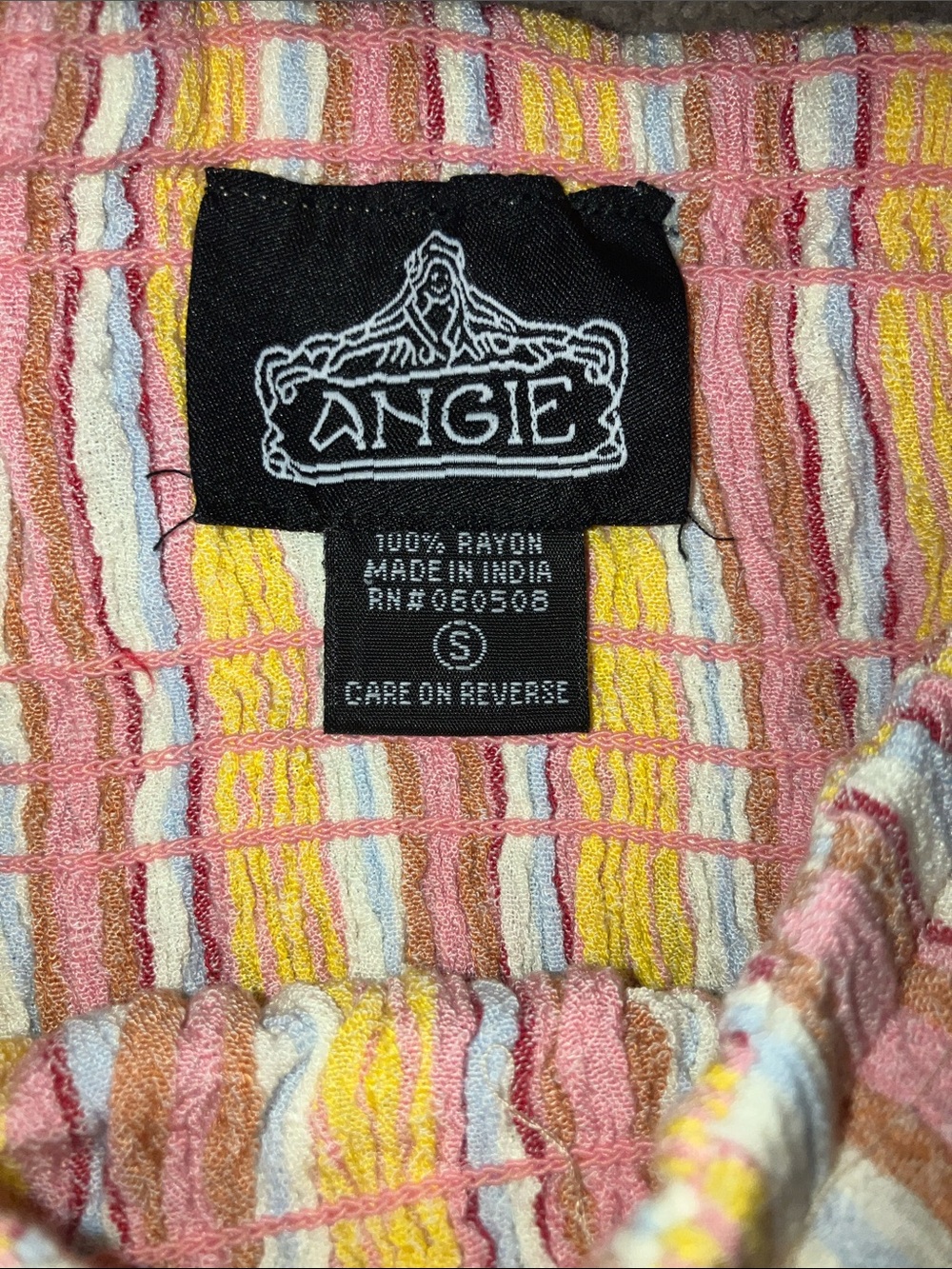 Boho Striped Ruffle Tank Top - Picture 4 of 7